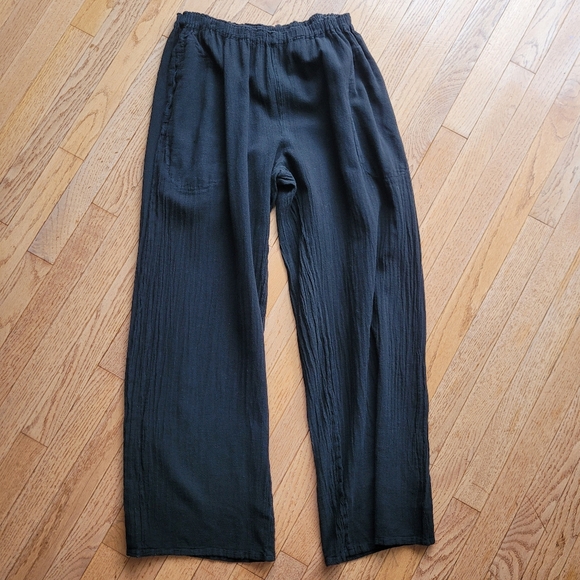 Oh My Gauze! Pants - Oh My Gauze! Basic Pant Black Wide Leg